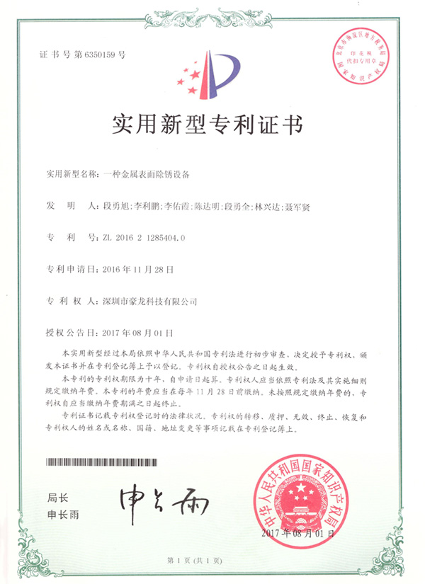 一种金属表面除锈装备